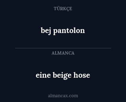 eine beige hose - bej pantolon
