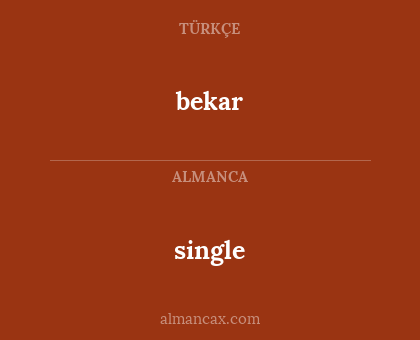 single - bekar