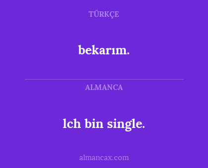 bekarım. - lch bin single.