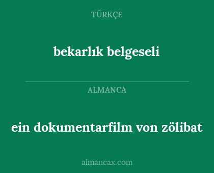 bekarlık belgeseli - ein dokumentarfilm von zölibat