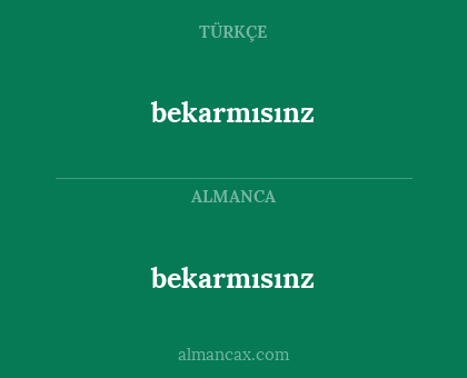 bekarmısınz - bekarmısınz