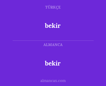 bekir - bekir