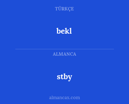 bekl - stby
