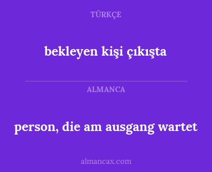bekleyen kişi çıkışta - person, die am ausgang wartet