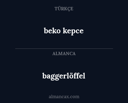 baggerlöffel - beko kepce