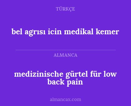 medizinische gürtel für low back pain - bel agrısı icin medikal kemer