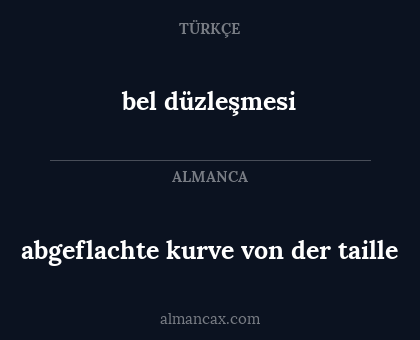 bel düzleşmesi - abgeflachte kurve von der taille