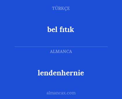 bel fıtık - lendenhernie