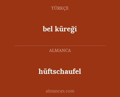 hüftschaufel - bel küreği
