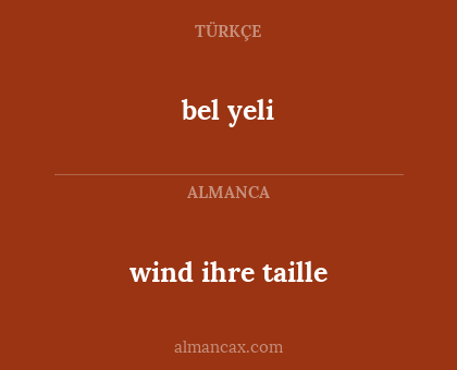 bel yeli - wind ihre taille