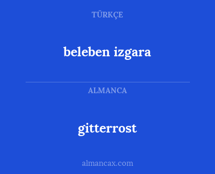beleben izgara - gitterrost