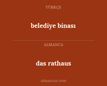 belediye binası - das rathaus