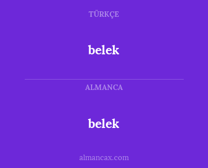 belek - belek