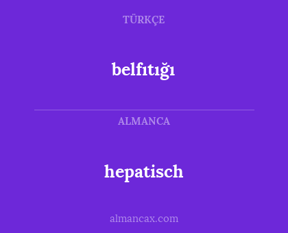 hepatisch - belfıtığı