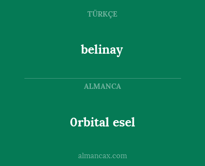 0rbital esel - belinay