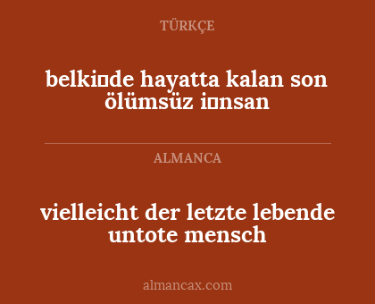 vielleicht der letzte lebende untote mensch - belki̇de hayatta kalan son ölümsüz i̇nsan