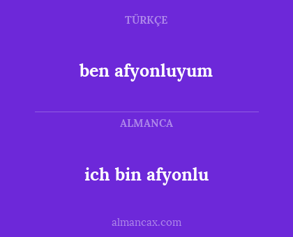 ben afyonluyum - ich bin afyonlu