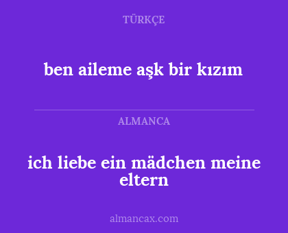 ich liebe ein mädchen meine eltern - ben aileme aşk bir kızım