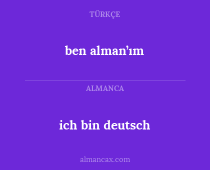 ich bin deutsch - ben alman’ım