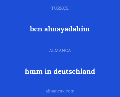 hmm in deutschland - ben almayadahim