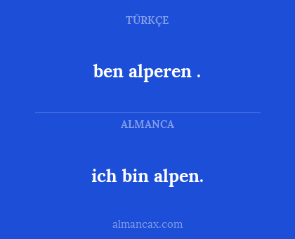 ben alperen . - ich bin alpen.