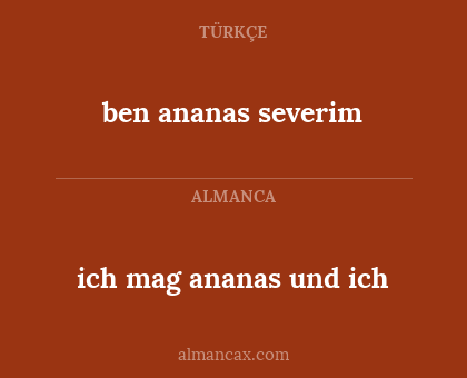 ich mag ananas und ich - ben ananas severim