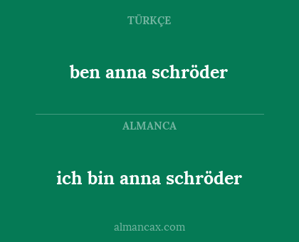 ich bin anna schröder - ben anna schröder
