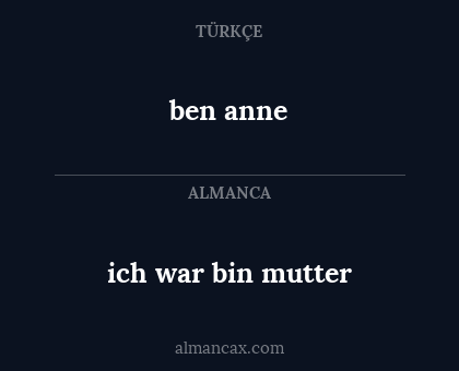 ben anne - ich war bin mutter