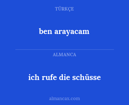 ich rufe die schüsse - ben arayacam