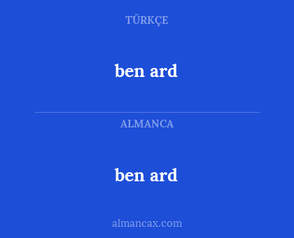 ben ard - ben ard