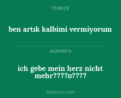 ich gebe mein herz nicht mehr????☘???? - ben artık kalbimi vermiyorum