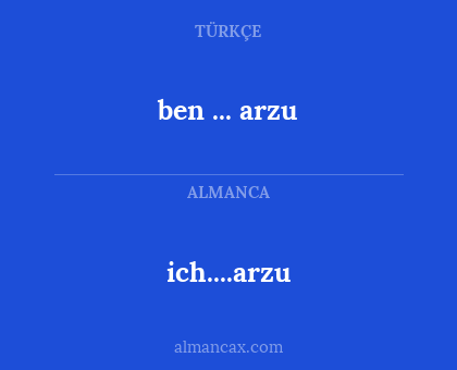 ben ... arzu - ich....arzu