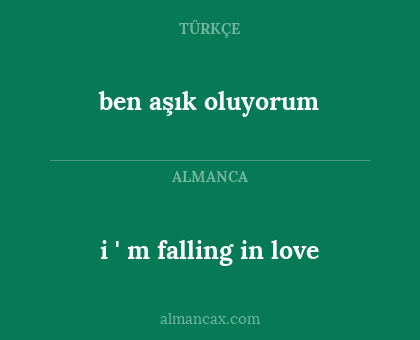 i ' m falling in love - ben aşık oluyorum