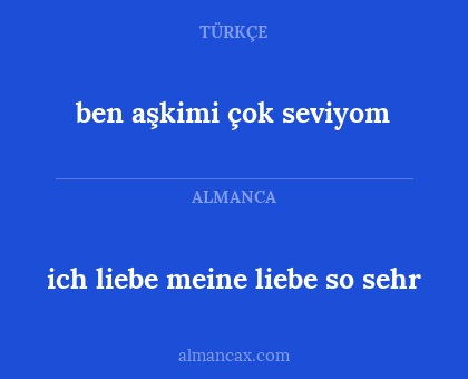 ben aşkimi çok seviyom - ich liebe meine liebe so sehr