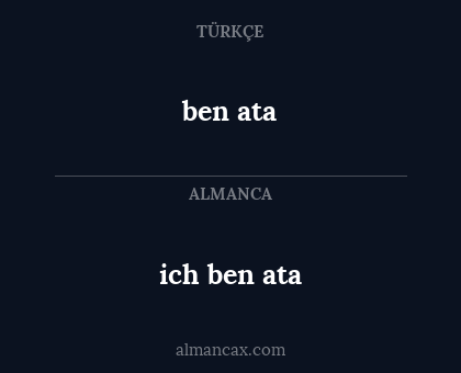 ich ben ata - ben ata