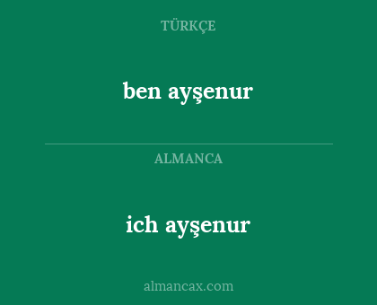 ben ayşenur - ich ayşenur