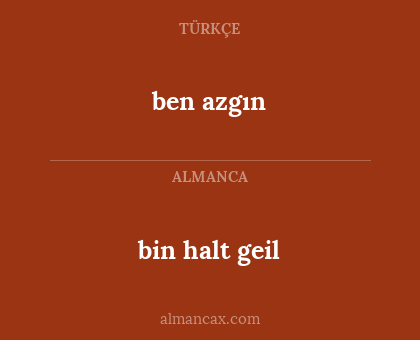 ben azgın - bin halt geil