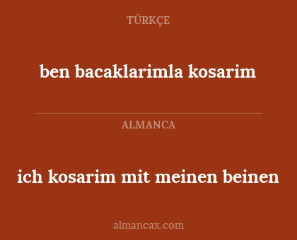 ich kosarim mit meinen beinen - ben bacaklarimla kosarim