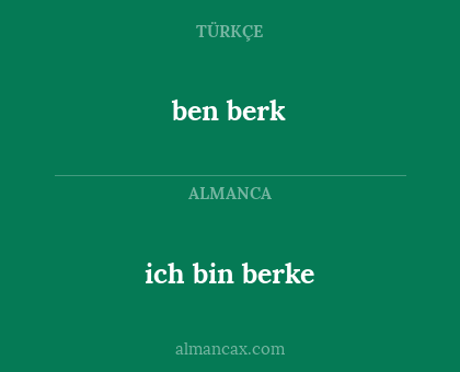 ich bin berke - ben berk