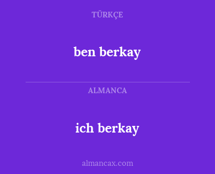 ben berkay - ich berkay