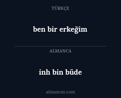 ben bir erkeğim - inh bin büde