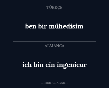 ich bin ein ingenieur - ben bir mühedisim
