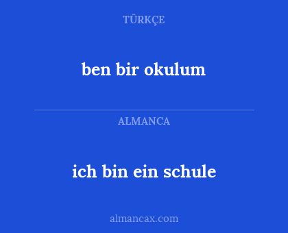ich bin ein schule - ben bir okulum