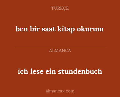 ich lese ein stundenbuch - ben bir saat kitap okurum