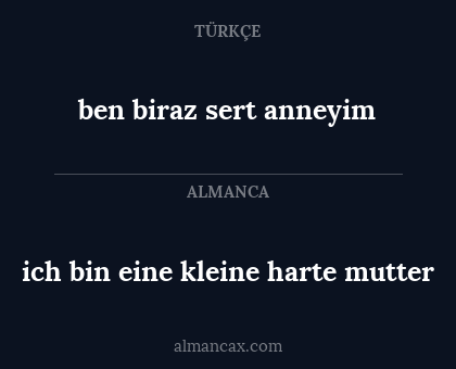 ich bin eine kleine harte mutter - ben biraz sert anneyim
