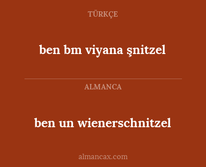 ben un wienerschnitzel - ben bm viyana şnitzel