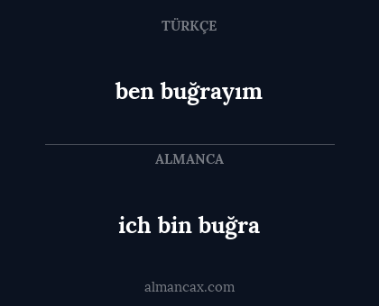 ben buğrayım - ich bin buğra