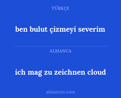 ben bulut çizmeyi severim - ich mag zu zeichnen cloud