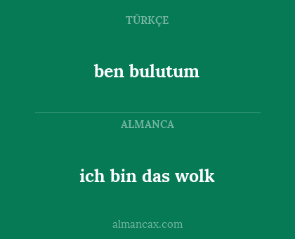 ben bulutum - ich bin das wolk