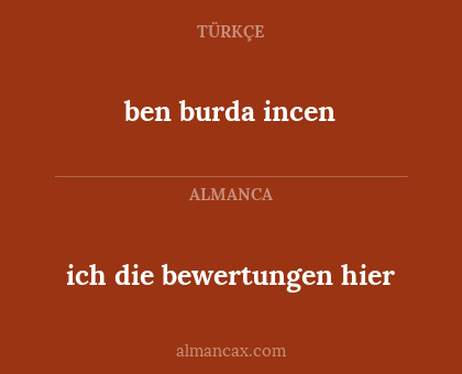 ben burda incen - ich die bewertungen hier